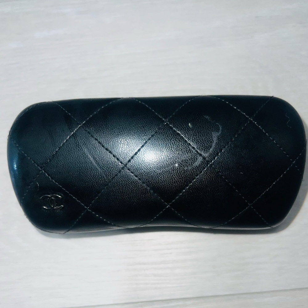 Chanel- Classic Quilted Black Eyewear Case ( authentic)